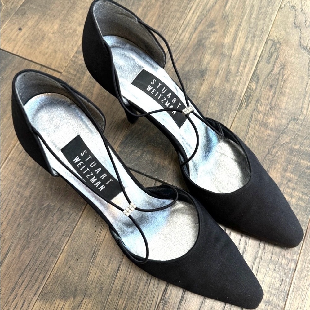 Stuart Weitzman Black Pointed Toe Heels size 8